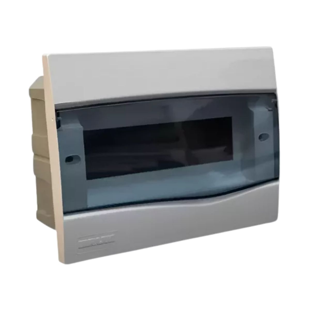 Centrinho Distribuição Embutir Para 9 Disjuntores Din Termoplástico Porta Transparente Sem Barramento Ip40 Branco Brum