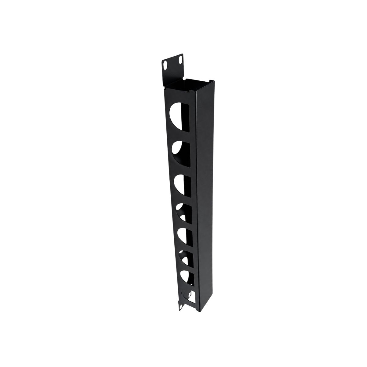 Guia Passa Cabo 1U 19Pol X 50 mm Preto Texturizado - Wj Moreira