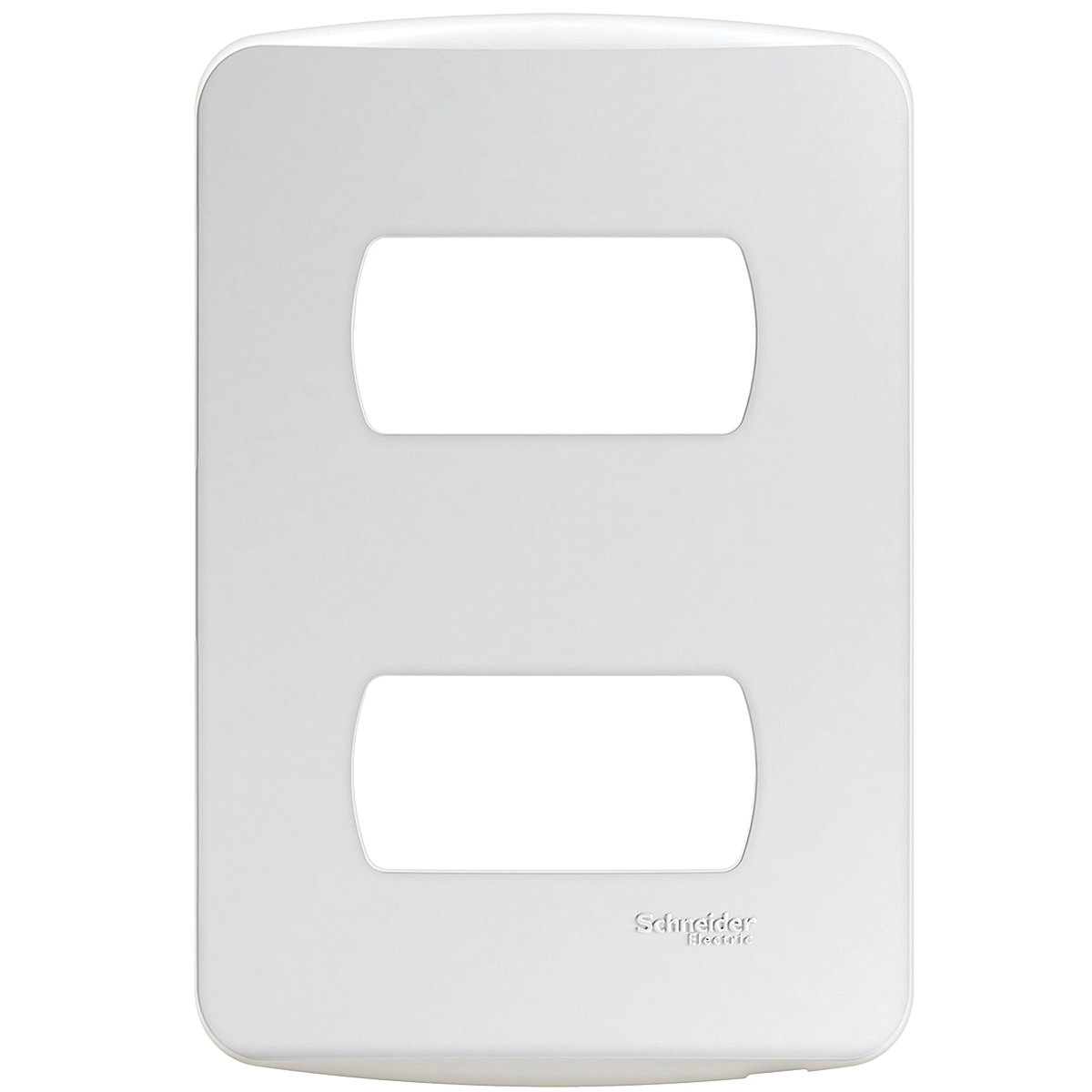Placa Acabamento 2 Postos Horizontal 4X2 Com Suporte Miluz Bossa Branco - Schneider Electric