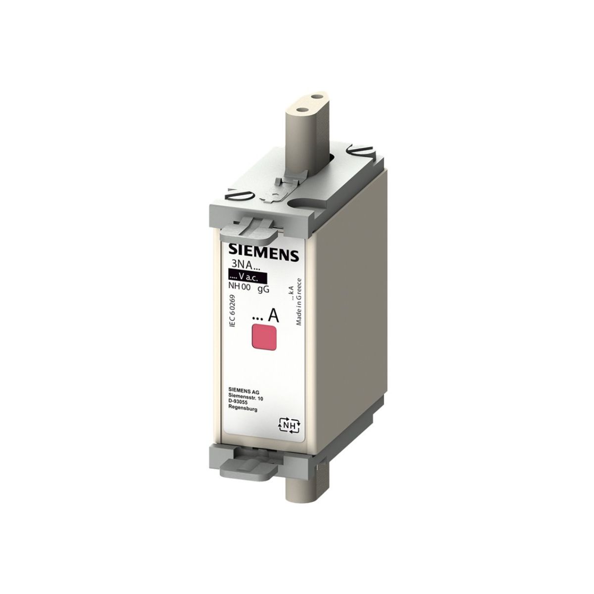 Fusível Nh Hrc Retardado Gg/Gl 63A 500V 120Ka T-000 Indicador Combinado - Siemens