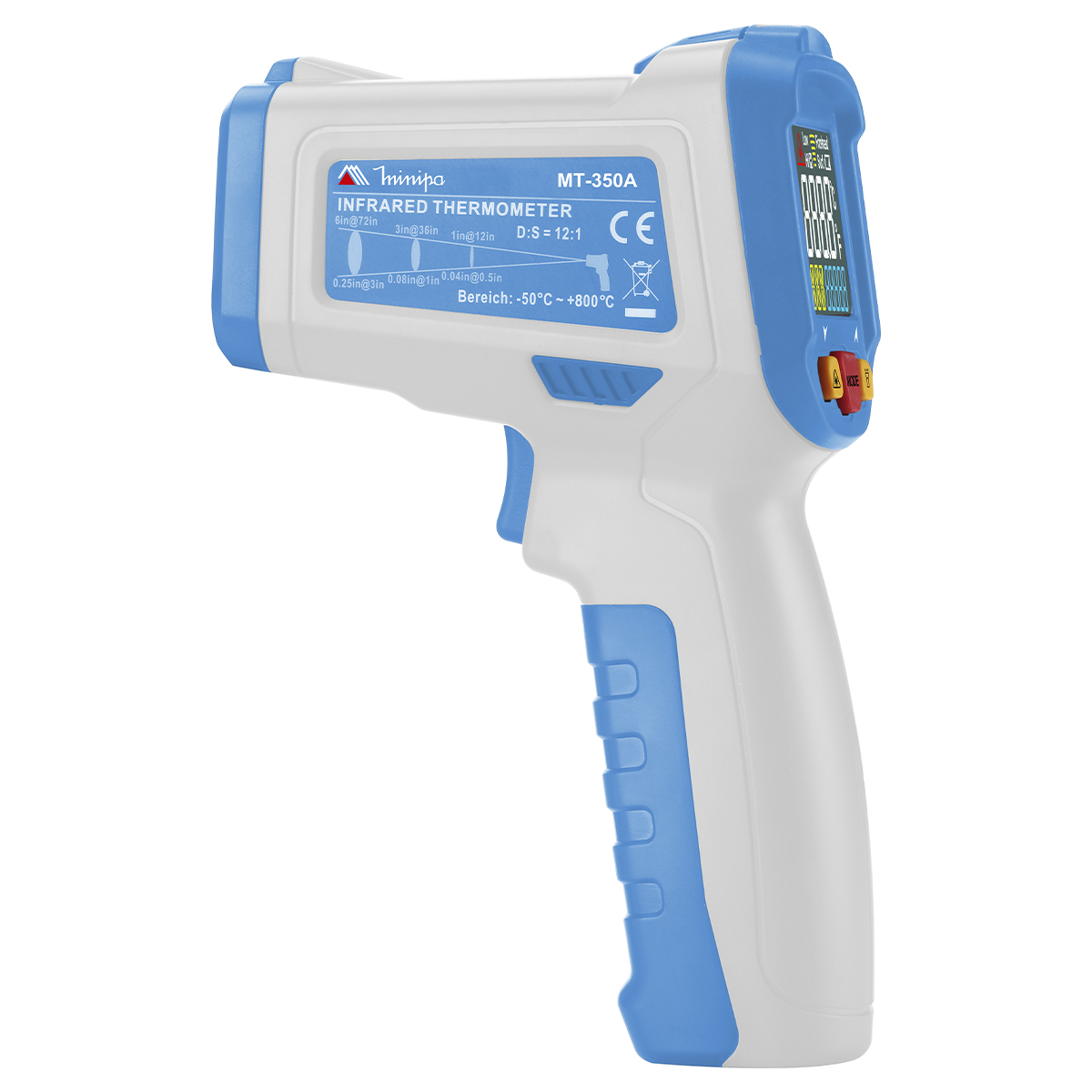 Termômetro Digital Mira Laser 50-800G Com Termopar 50-500G - Minipa