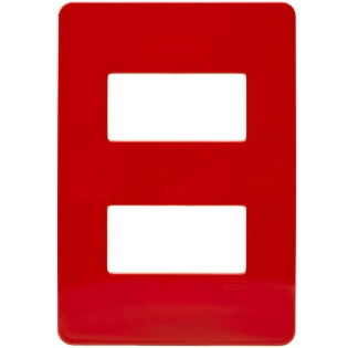 Placa Acabamento Cereja 4x2 2 Postos Separados Unno Life - Abb