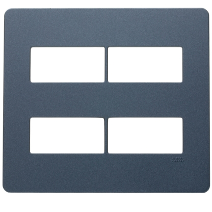 Placa Acabamento 4x4 4 Módulos 2+2 Postos Separados Grafitte Unno Life - Abb