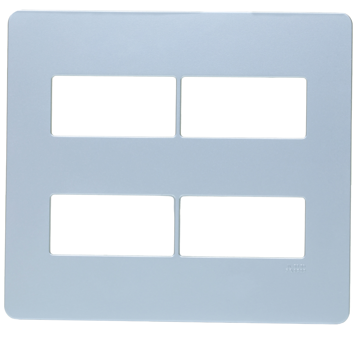 Placa Acabamento 4 Postos 4X4 Unno Life Prata - ABB