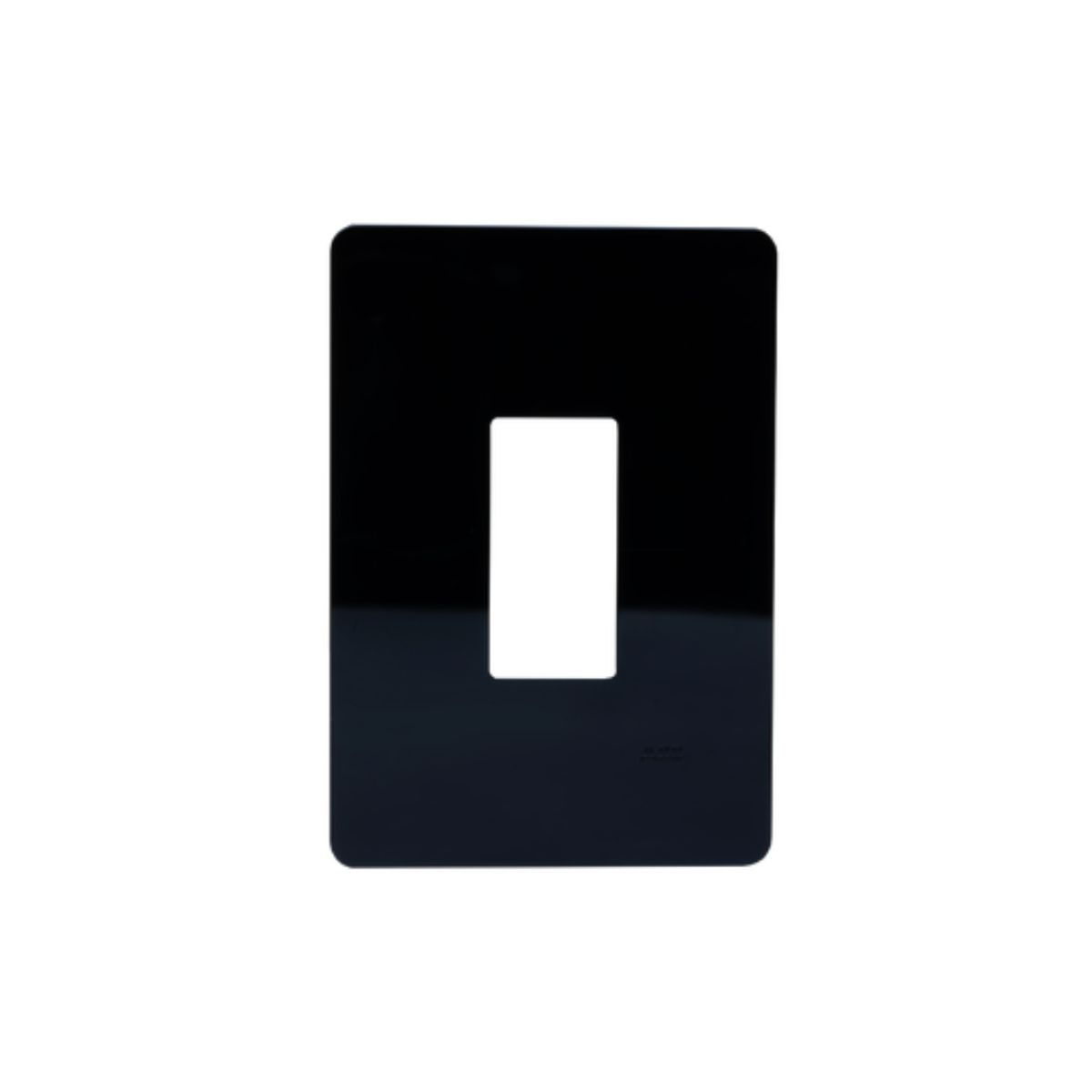 Placa Acabamento 4X2 1 Posto Vertical Preto Unno Life - Abb