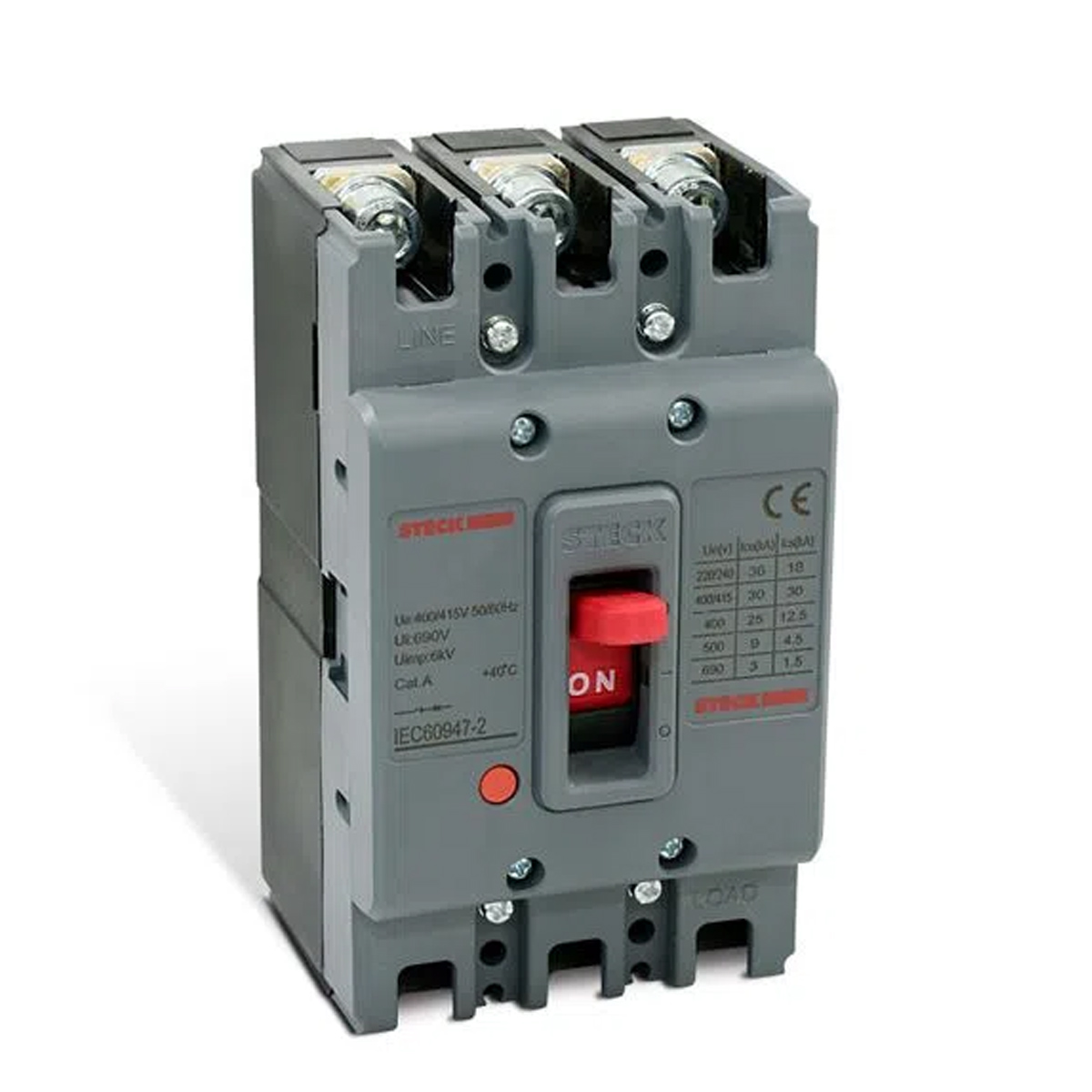 Disjuntor Caixa Moldada Tripolar 400A 50Ka 400/415V SDJS400 - Steck