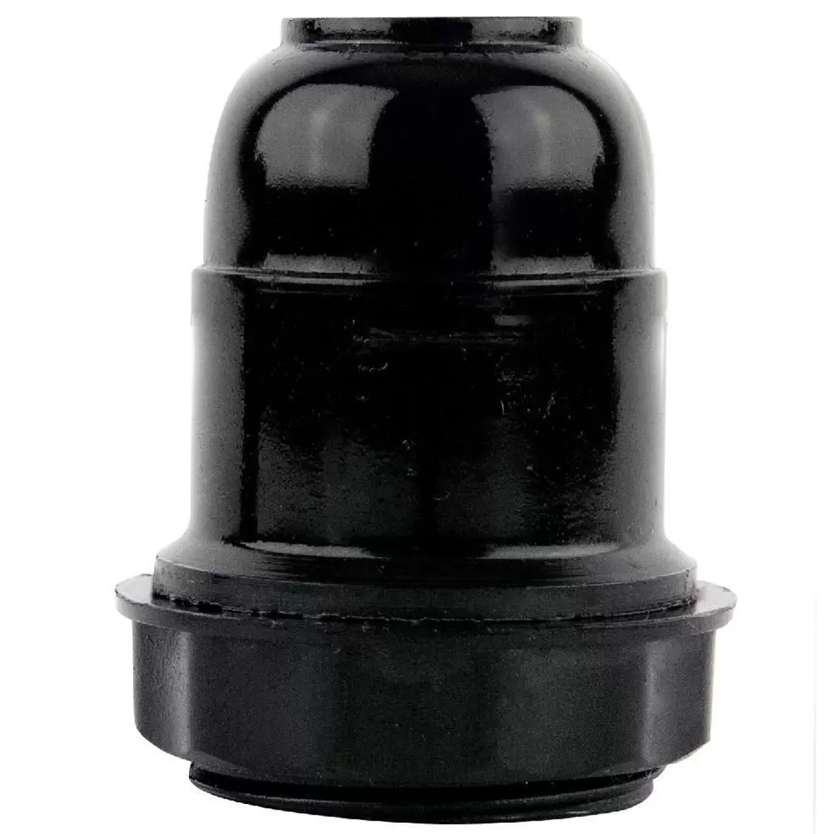 Soquete Com Rosca Para Abajur E27 Preto - Foxlux