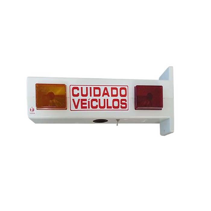 Sinalizador Saída Veiculo Led Com Alarme Sonoro Bivolt 45X15X10cm - Toller