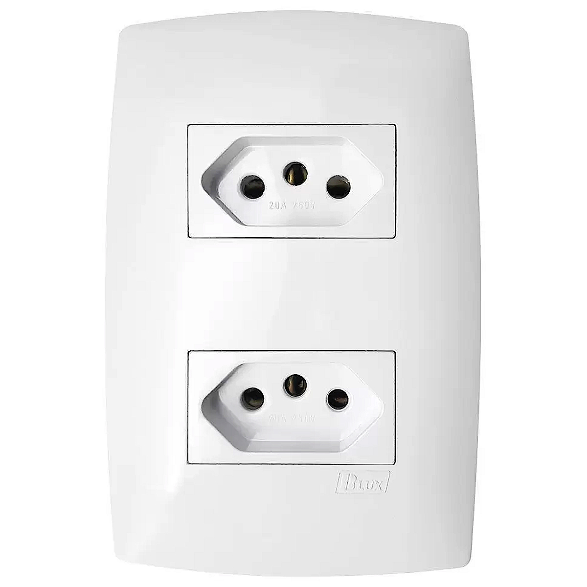 Conjunto 2 Tomada Distanciados 20A 4X2 Home Branco - Blux