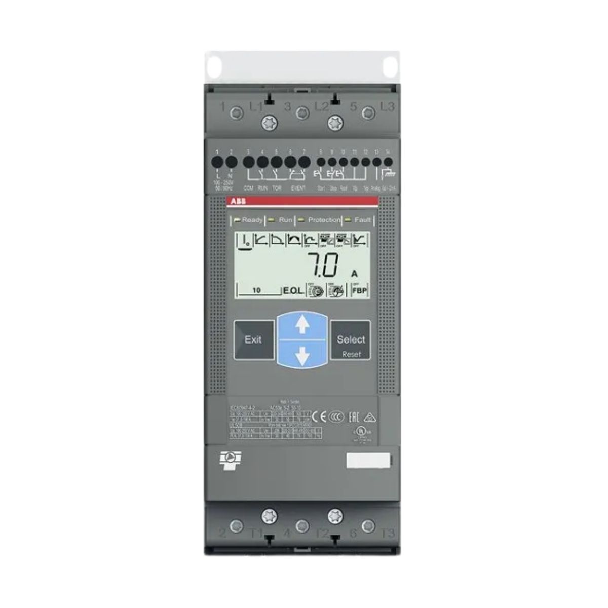 Chave Partida Softstarter Trifásico 106A 100-250V 75Kw Ip00 - Abb