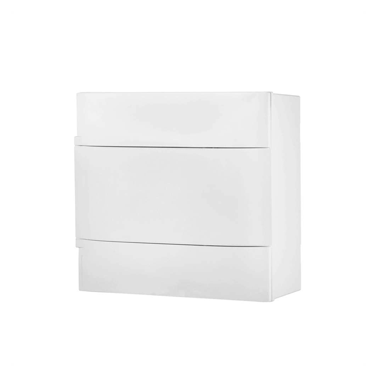 Quadro Distribuição Sobrepor Até 8 Disjuntores Din Practibox Com Porta Branca Sem Barr - Cemar