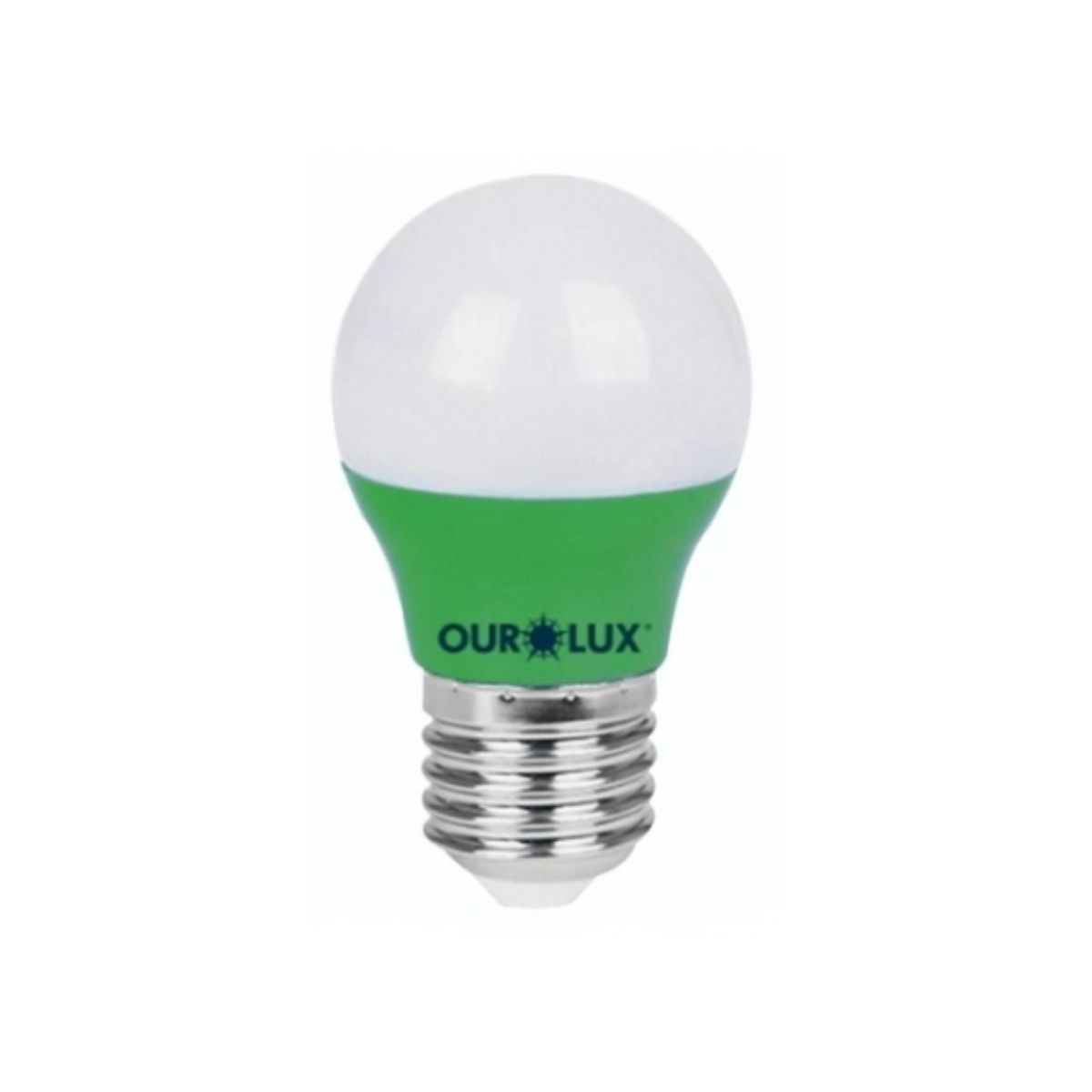 Lâmpada Led Bolinha G45 3W Bivolt E27 Verde - Ourolux