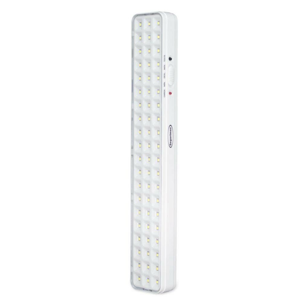 Luminária Emergência Led 4W Bivolt Com 60 LEDs 240Lm 6H Ip20 - Segurimax