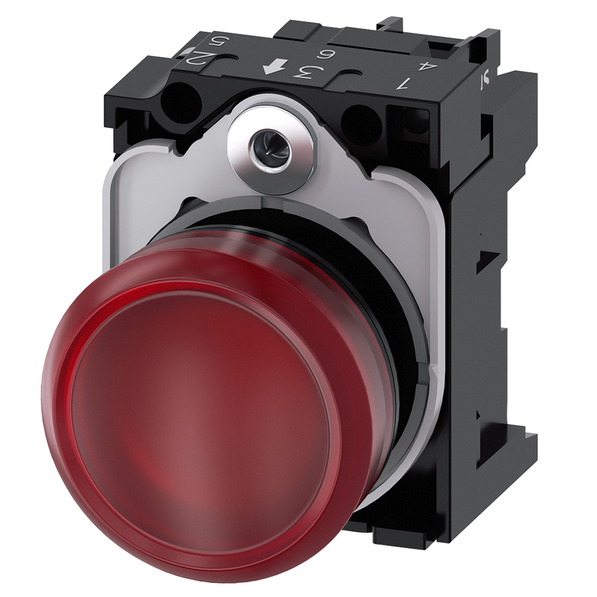 Sinalizador Comando Led Plástico 22mm 230V Vermelho 3SU11066AA201AA0 Siemens