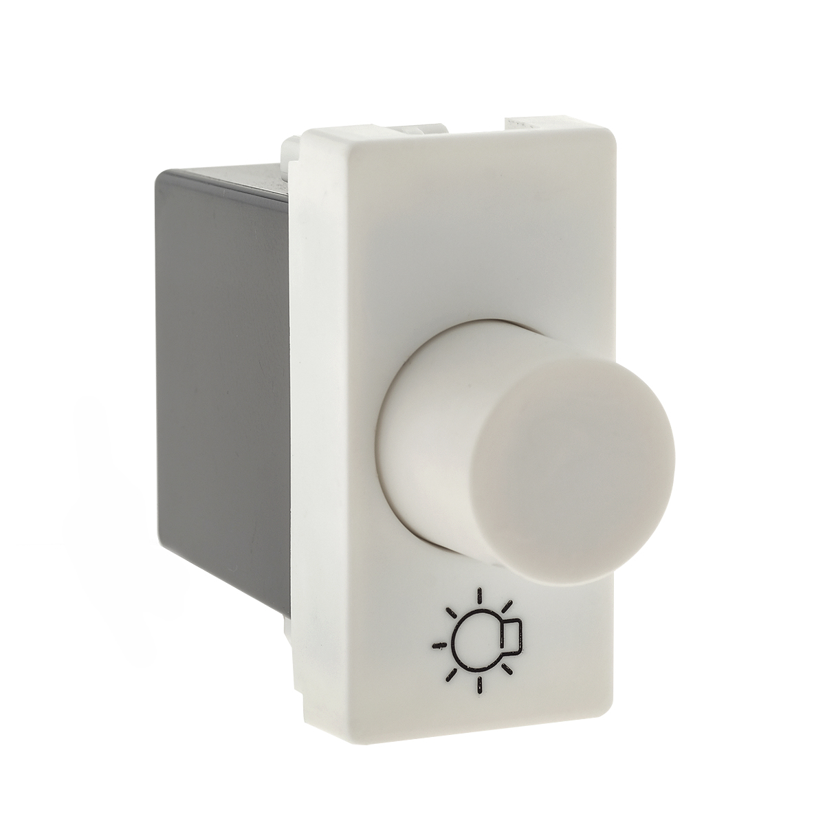 Módulo Variador Luminosidade Dimmer Rotativo 300/600W Bivolt Branco - Pialplus+