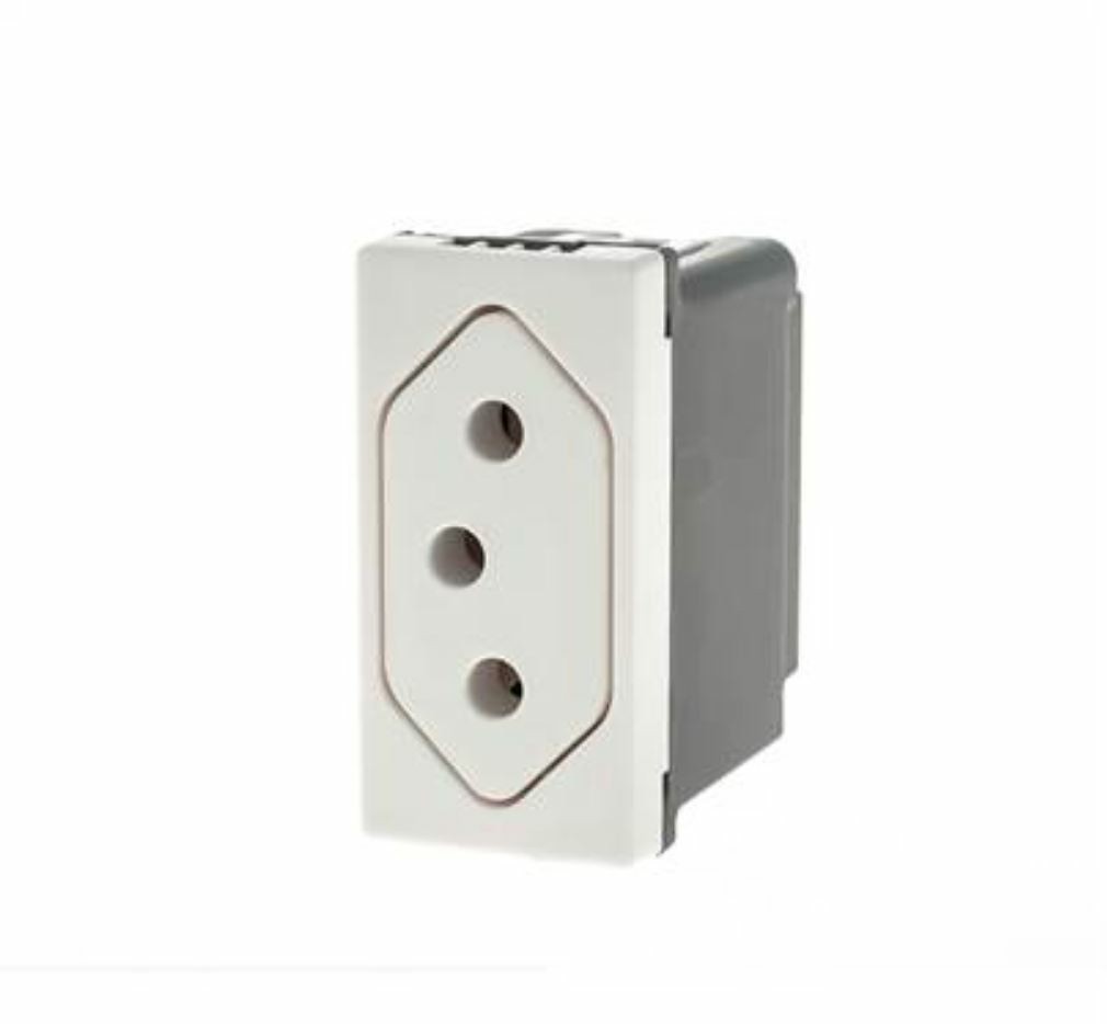 Módulo Tomada Fundo Móvel 10A Branco - Pialplus+