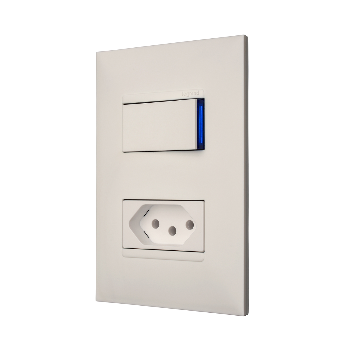 Conjunto 1 Interruptor Paralelo + Tomada 20A 4x2 Branco - Pialplus+