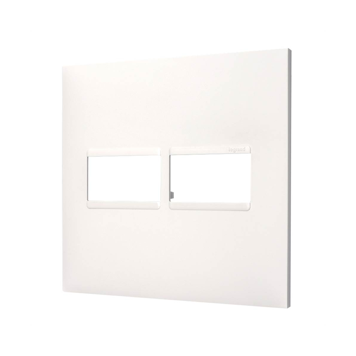 Placa Acabamento 2 Postos Horizontal 4x4 Branco - Pialplus+