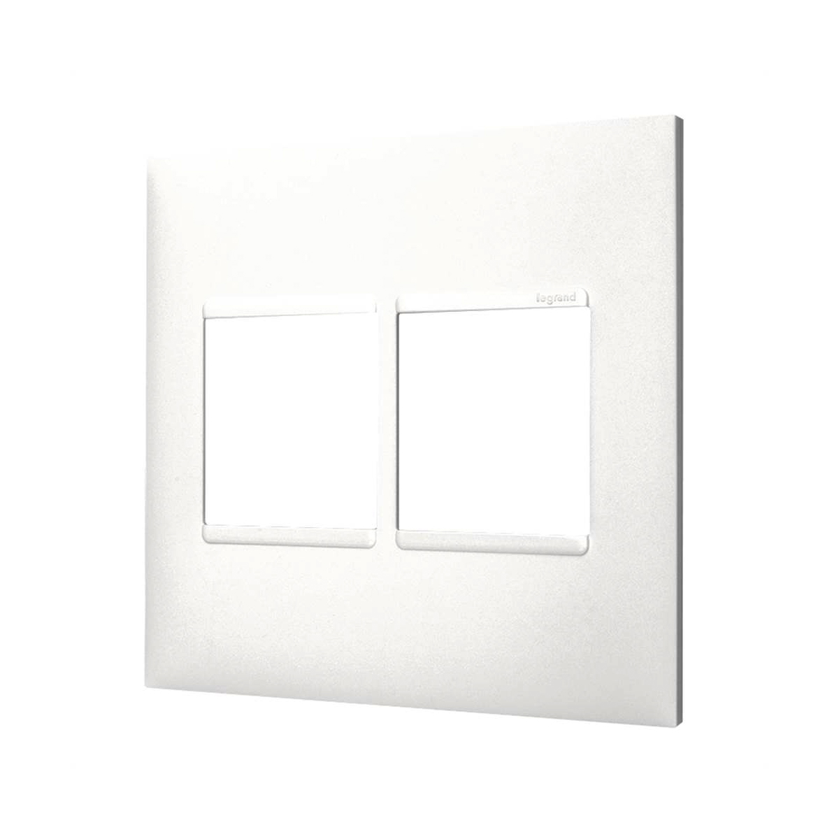 Placa Acabamento 4 Postos Horizontal 4x4 Branco - Pialplus+