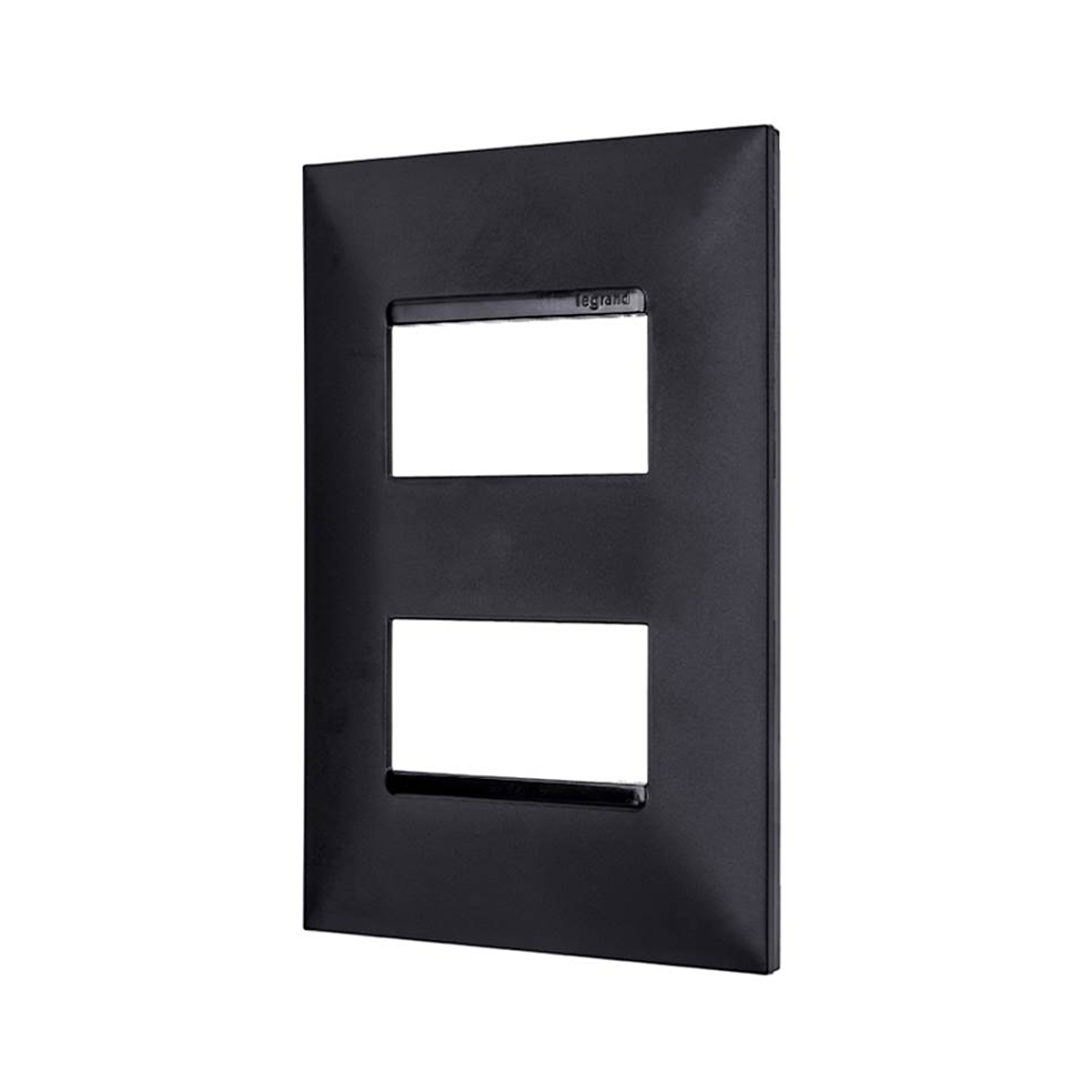 Placa Acabamento 2 Postos Separados Horizontal 4x2 Preto - Pialplus+