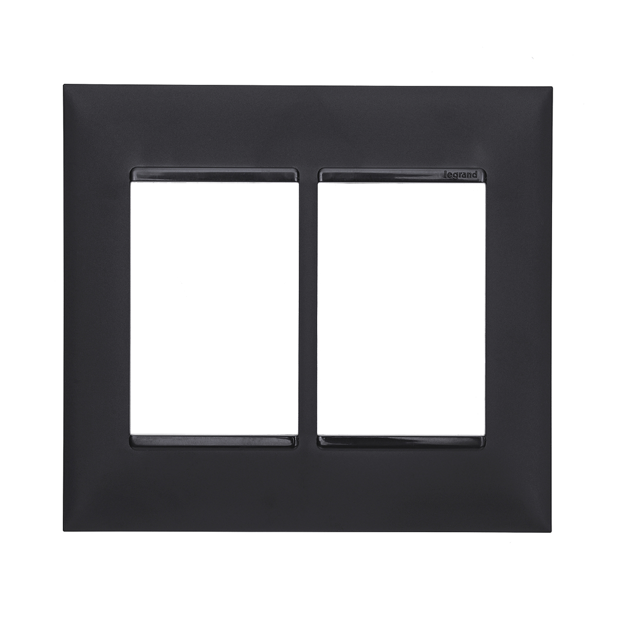 Placa Acabamento 6 Postos Horizontal 4x4 Preto - Pialplus+