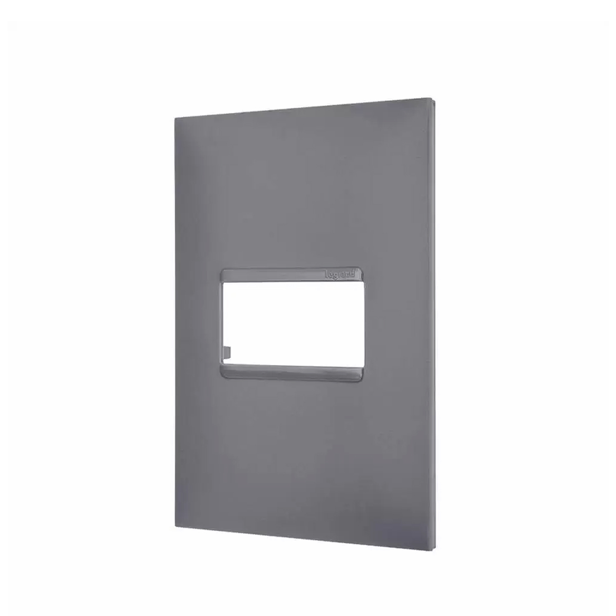 Placa Acabamento 1 Posto Horizontal 4x2 Cinza - Pialplus+