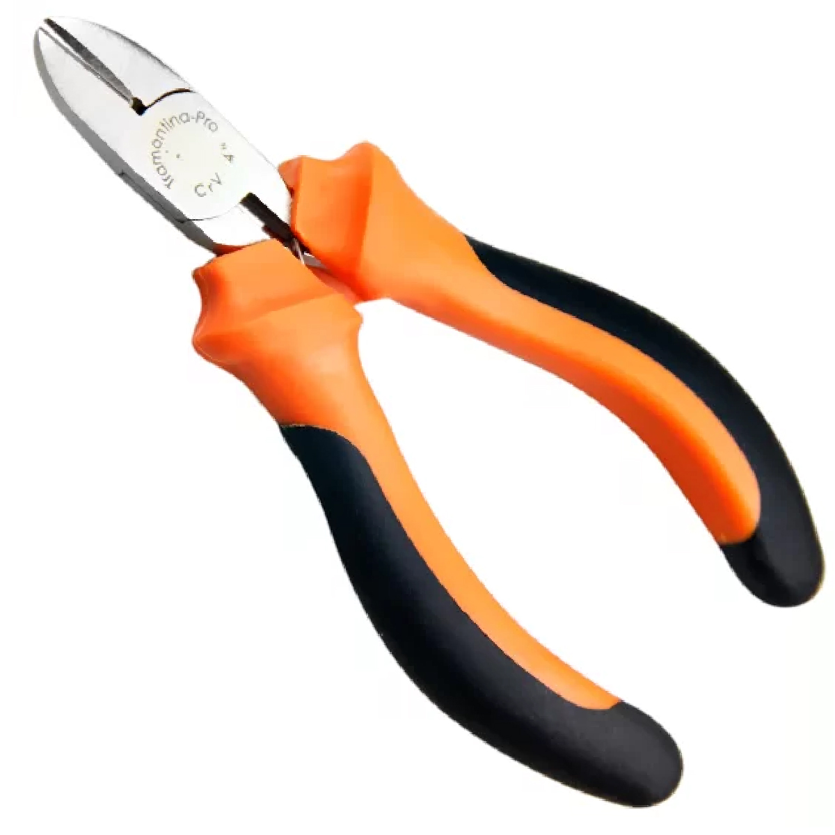 Alicate Corte Diagonal Eletrônica 4 Polegadas Preto/Laranja Aço Cromo Vanadium - Tramontina