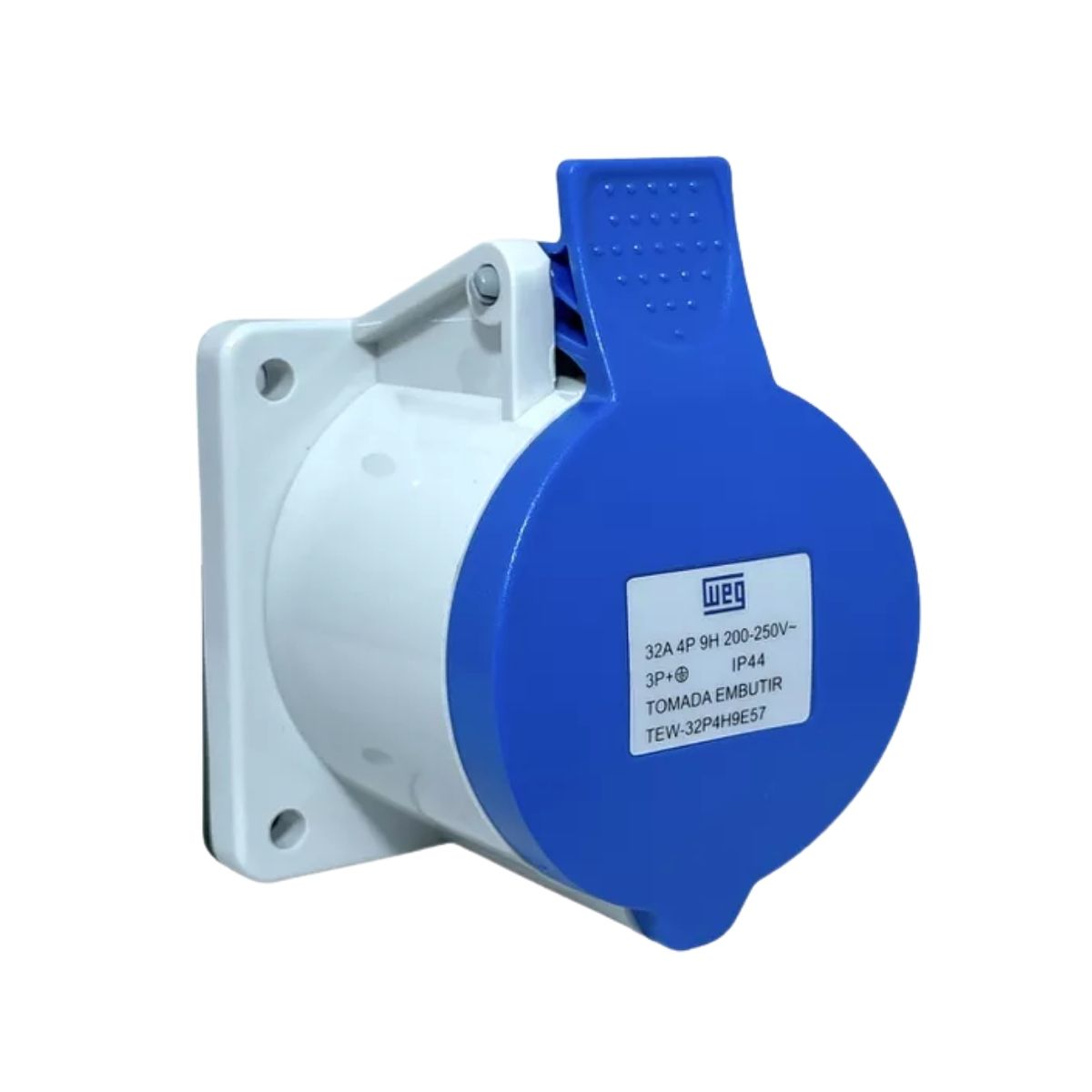 Tomada Industrial Femea Embutir 3P+T 32A 200/250V Az 9H Ip44 - Weg