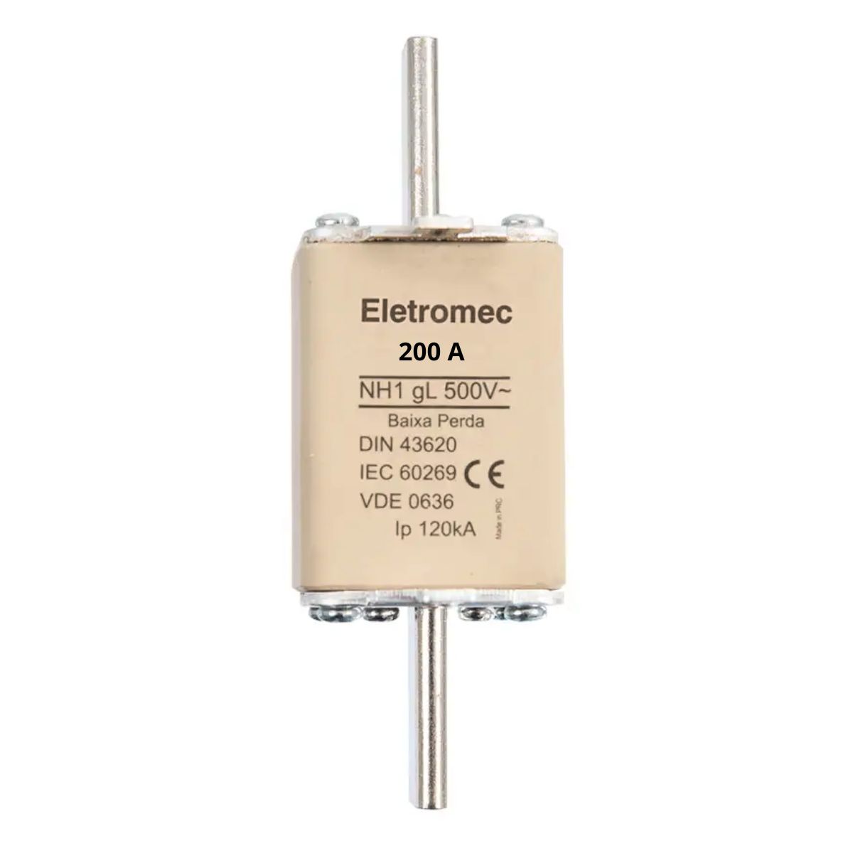 Fusível Nh Retardado Gg/Gl 200A 500V 120Ka T-1 NH1GL200C - Eletromec