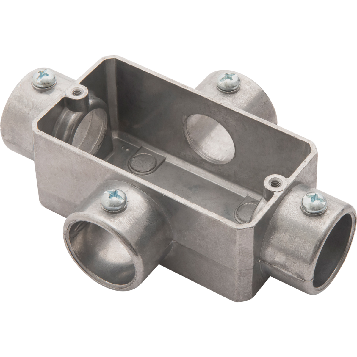 Condulete Alumínio Fixo Tipo X 1/2 Sem Rosca Sem Pintura Sem Tampa Sem Vedação - Wetzel