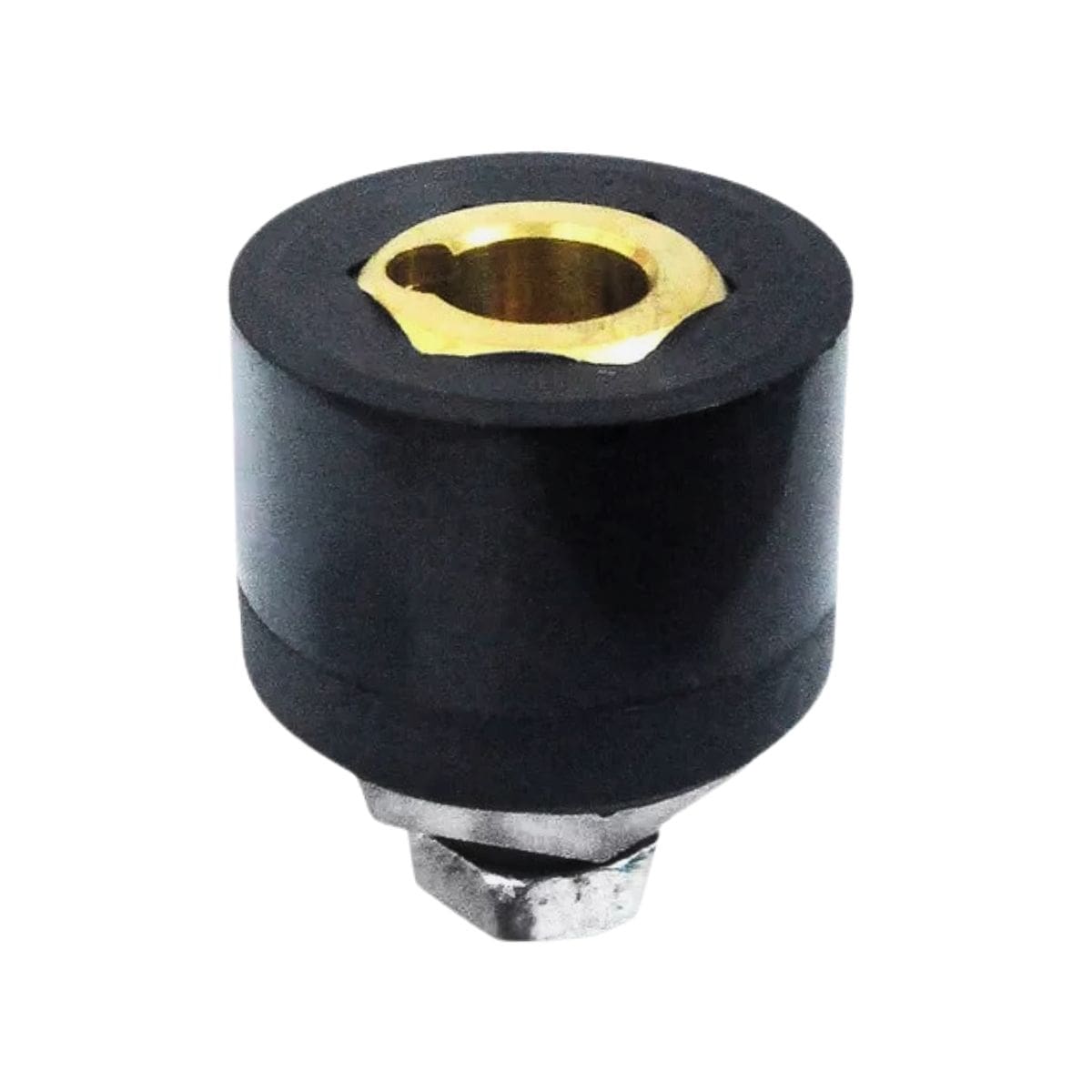 Conector Painel Fêmea Borracha/Latão 1 Polo 500A Preto Carbografite