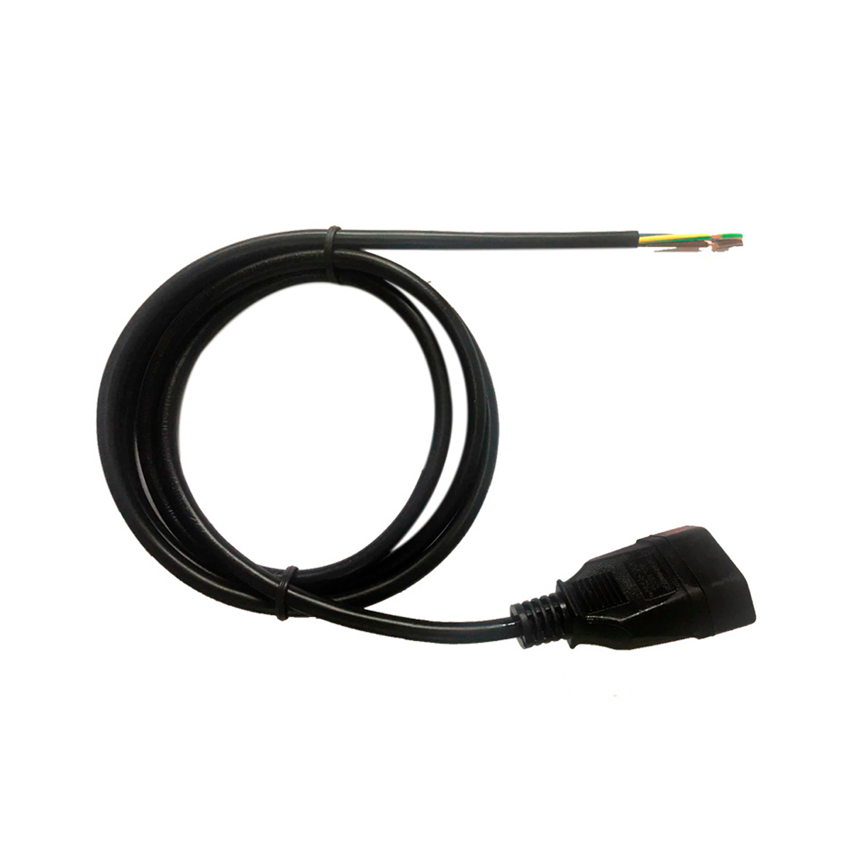 Cabo Força Rabicho Pp 3X1,00mm2 Preto 1,50 Mts Fêmea 10A 180G - Digicabo