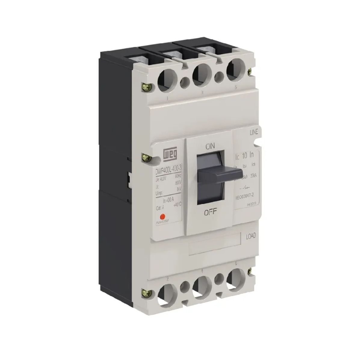 Disjuntor Caixa Moldada Tripolar 400A 35Ka 380/400V 60Hz - Weg