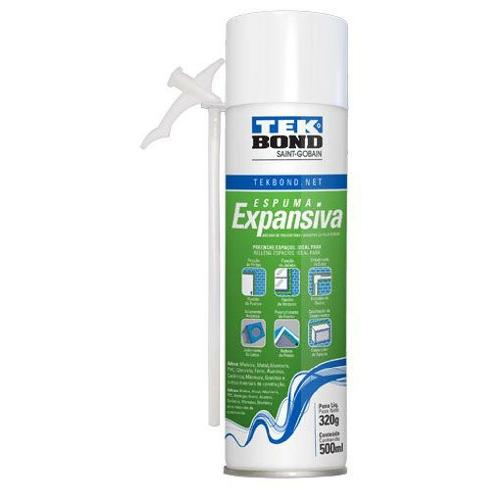 Espuma Expansiva Uso Geral Poliuretano 500Ml/360G - Tek Bond