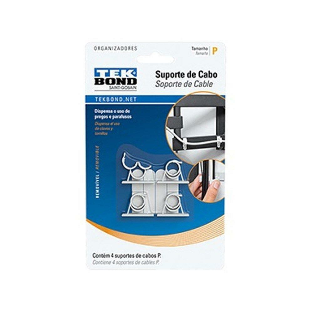 Suporte Organizador Cabos Pequenos Com 4 Unidades - Tek Bond