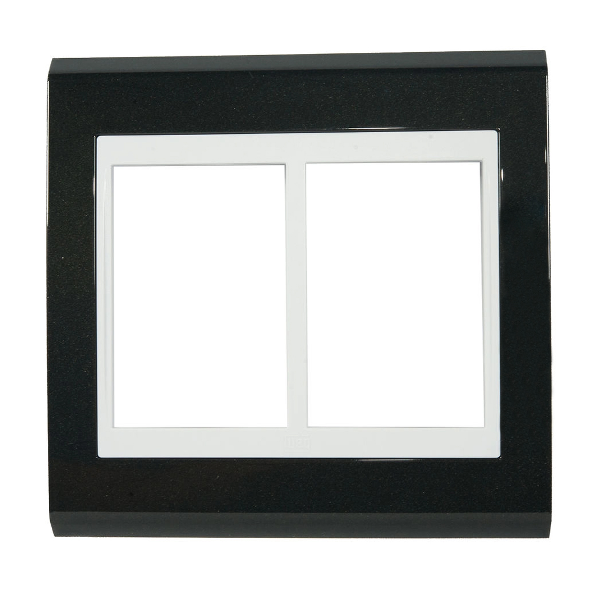 Placa Acabamento 4X4 6 Módulos 3+3 Postos Branco/ Grafite Refinatto Premium 13978482 - WEG