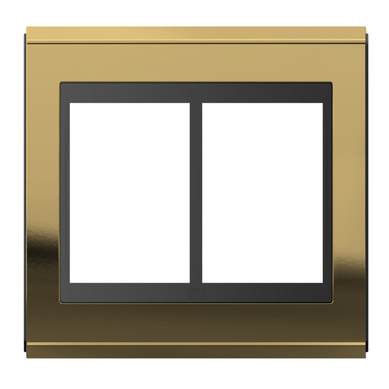 Placa Acabamento 6 Postos 4X4 Refinatto Concept Preto Ouro - WEG