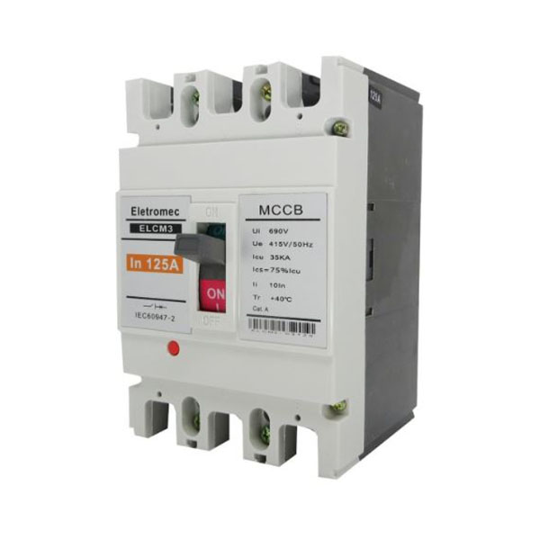 Disjuntor Caixa Moldada Tripolar 125A 35Ka 415/440V ELCM3-C3125 - Eletromec