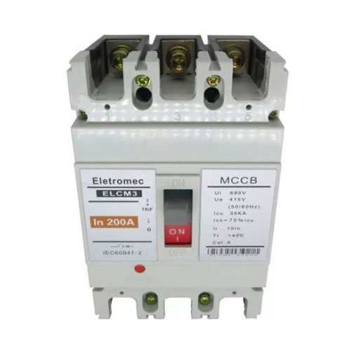 Disjuntor Caixa Moldada Tripolar 200A 35Ka 415/440V ELCM3-C3200 - Eletromec