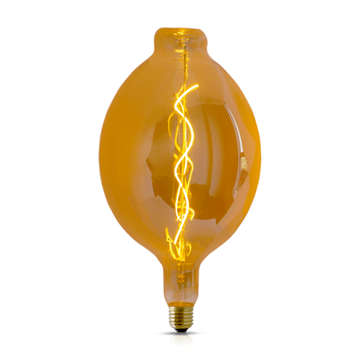 Lâmpada Led Filamento Bulbo Bt180 4W Bivolt E27 2200K Luz Amarela - Gmh