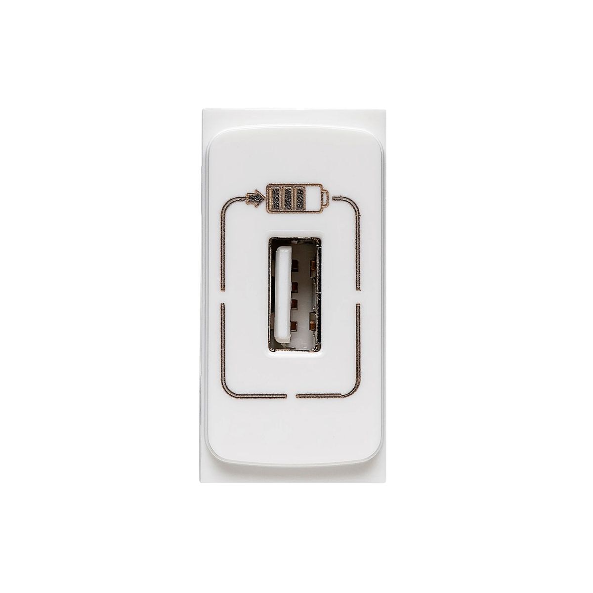 Modulo Tomada Carregador 1 Entrada Usb (tipo A) 1 Mod 1,1a B