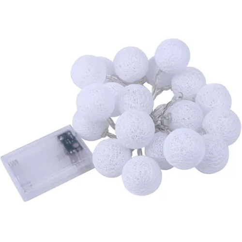 Luminária Decorativa De Bolinha Simples Warm Branco Pilha