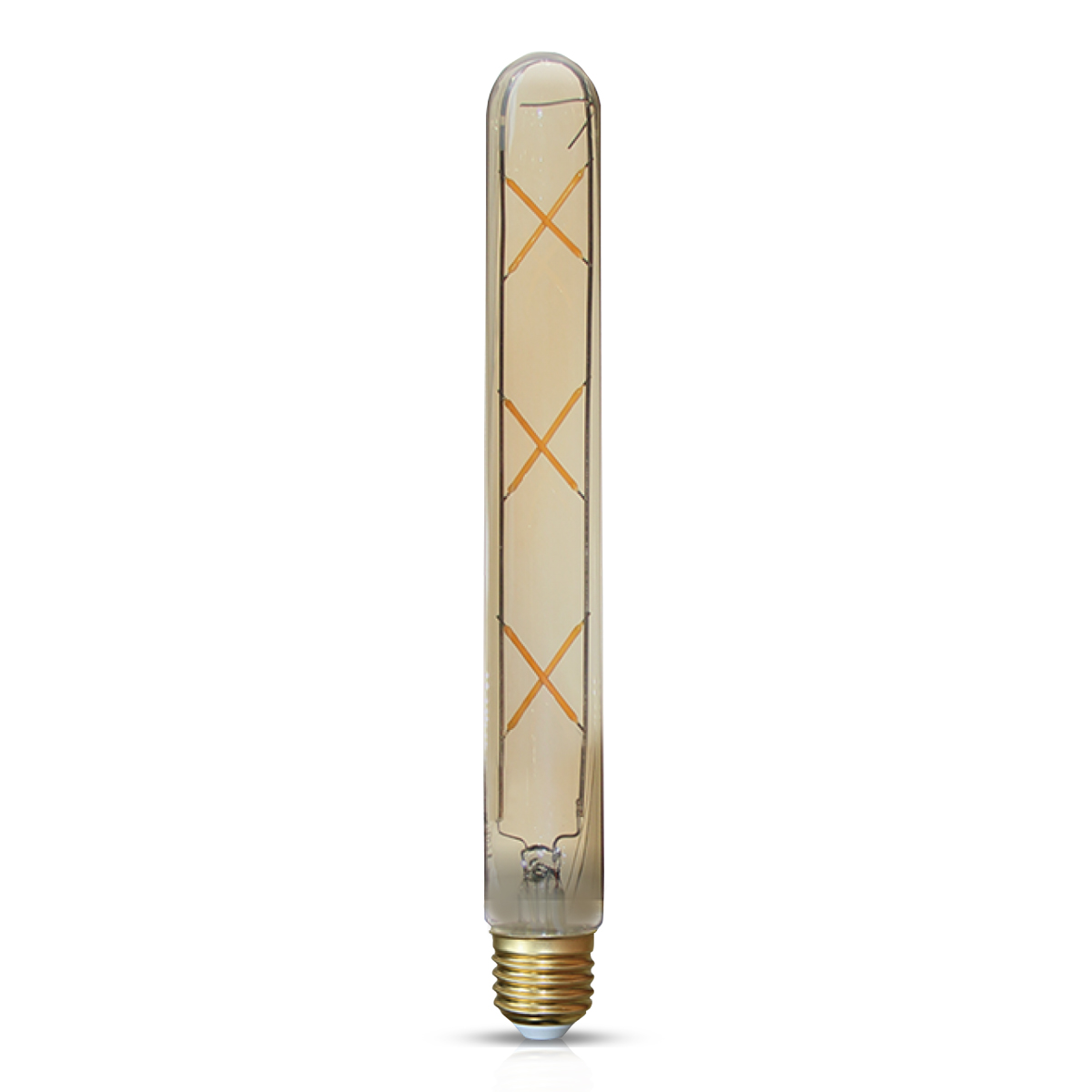 Lâmpada Led Filamento Tubo T185 4W Bivolt E27 2400K Luz Amarela - Ourolux