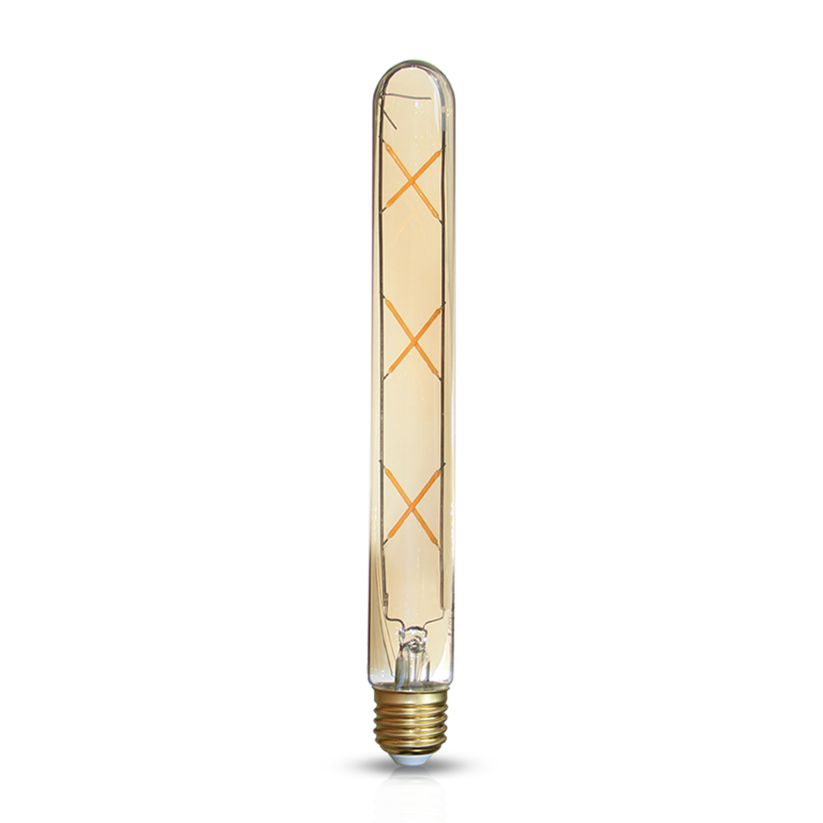 Lâmpada Led Filamento Tubo T300 6W Bivolt E27 2400K Luz Amarela - Ourolux