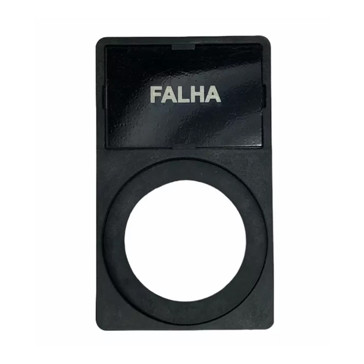 Conjunto Porta Plaqueta 27X18Mm Gravadas Branco Botões Simples E Sinaleiros Gravação Falha Preto Weg