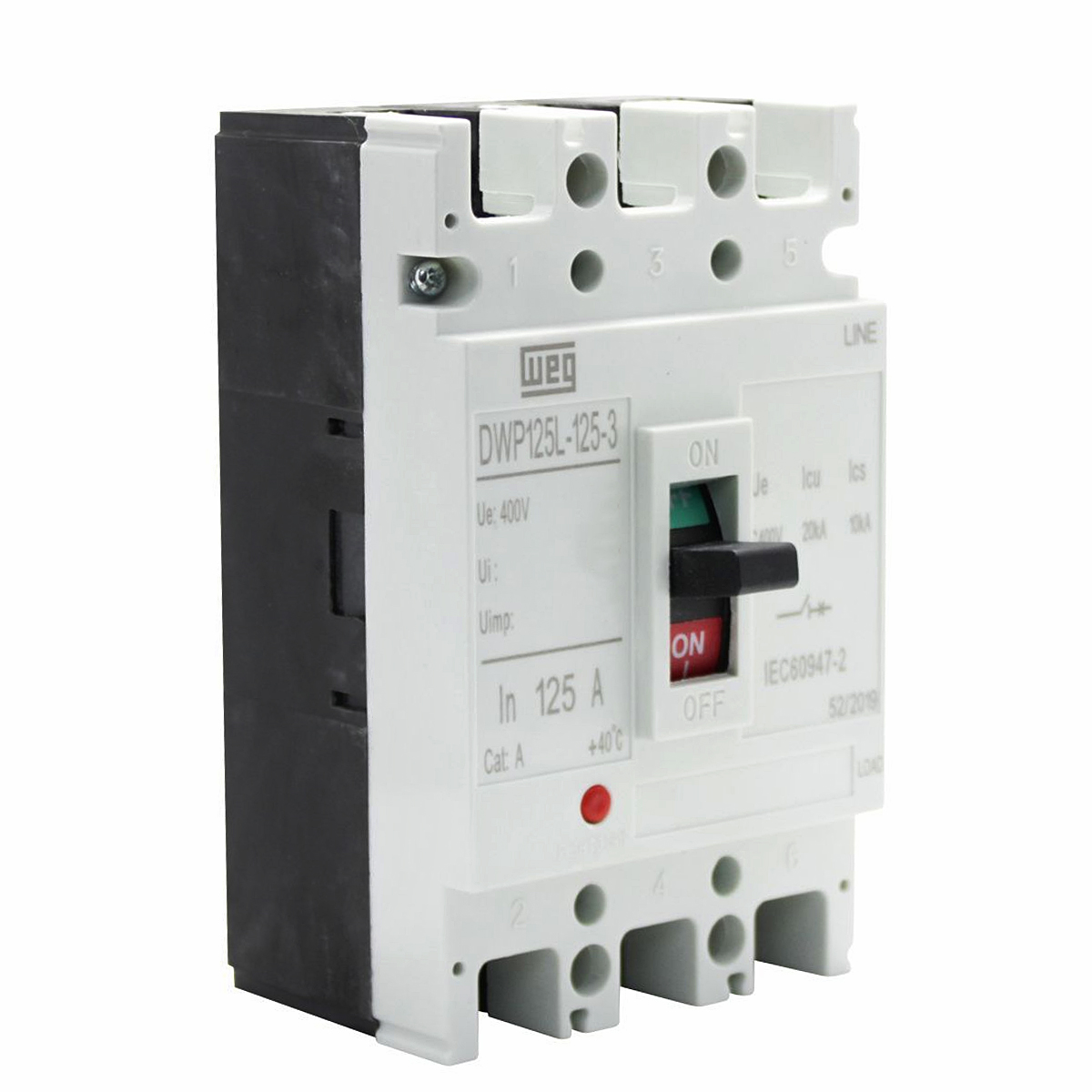 Disjuntor Caixa Moldada Tripolar 125A 20Ka 380/400V DWP125L-125-3 - WEG