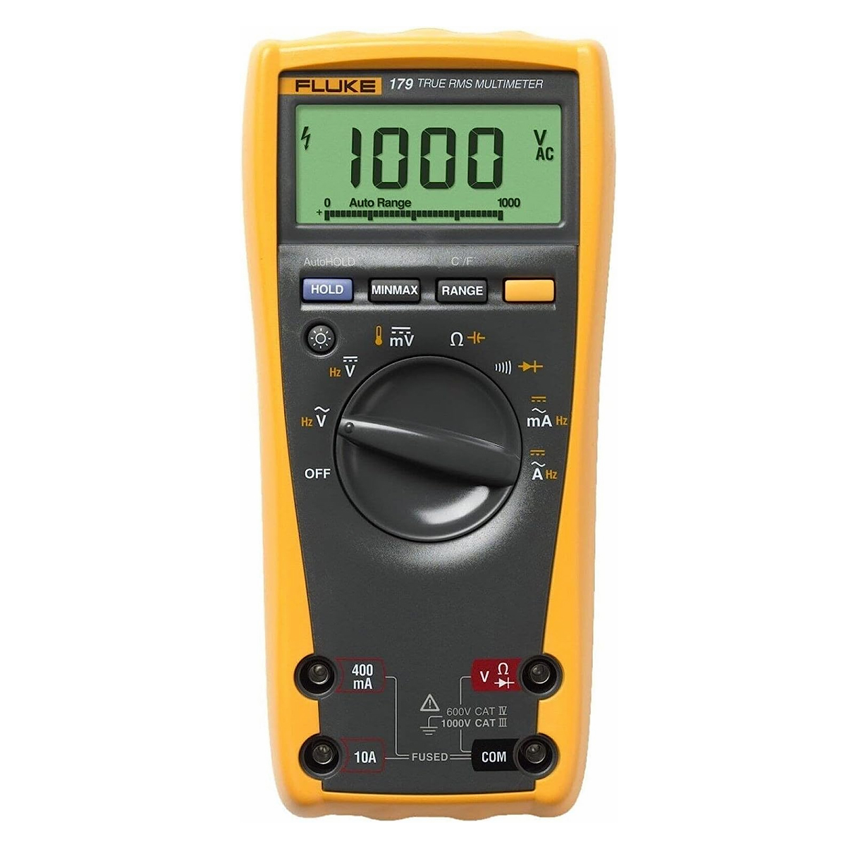 Multímetro Digital True-Rms Ac Tensão Ac/Dc 1000V Corrente Ac/Dc 10A Resistência 50M - Fluke