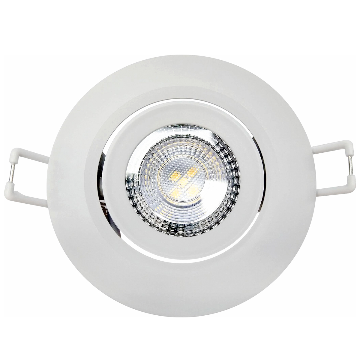 Luminária Spot Led Embutir Redonda Branco 5W Bivolt 6500K Luz Branca Foco Direcionável 25000H - Avant