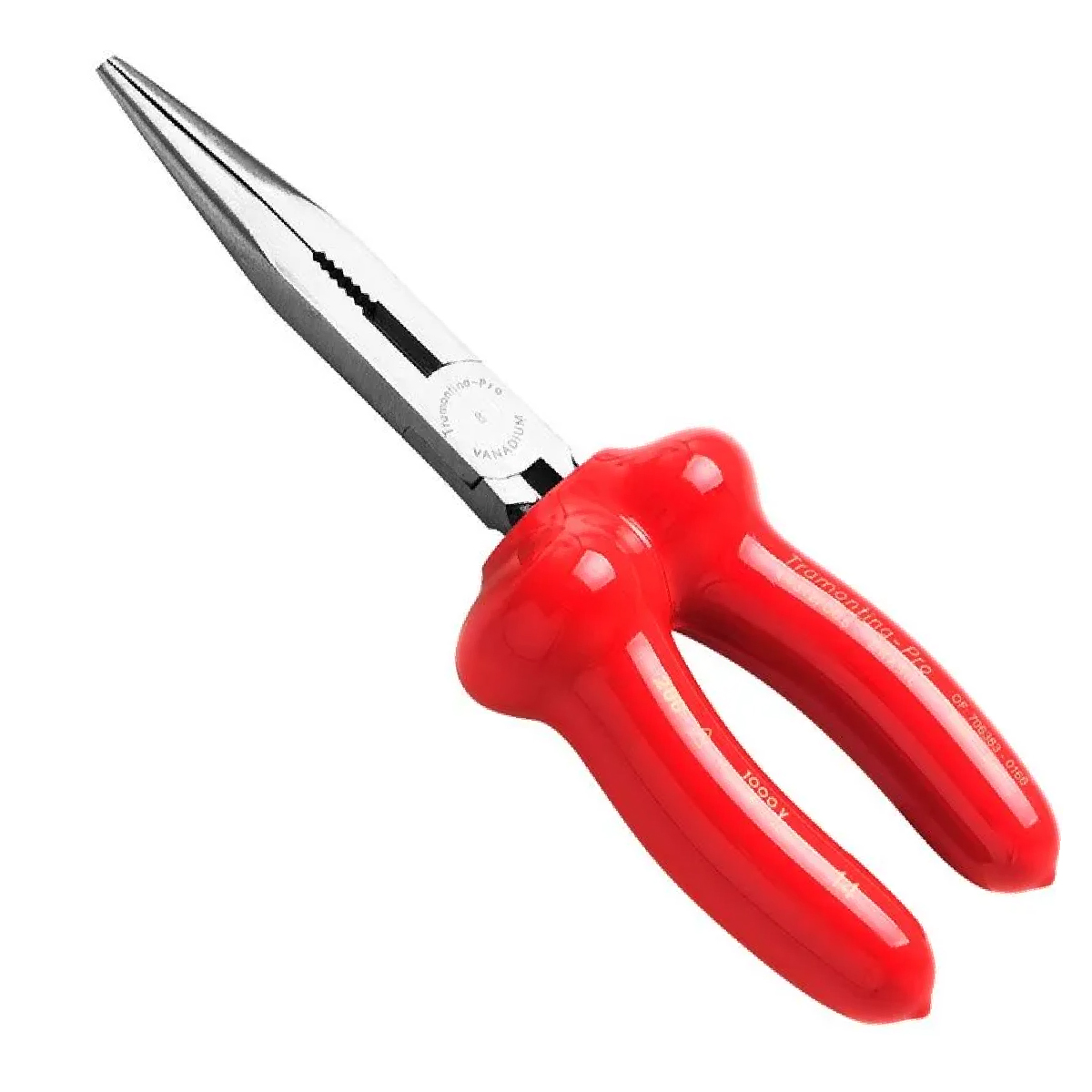 Alicate Bico Chato 6 Polegadas Isolado 1000V Vermelho Aço Cromo Vanadium - Tramontina