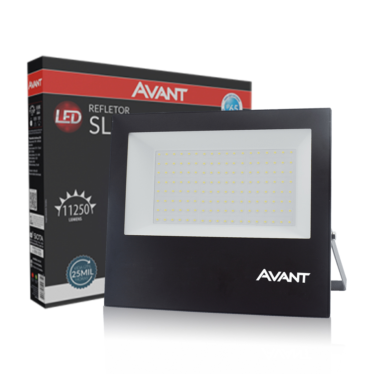 Luminária Refletor Led Quadrada 150W Bivolt 6500K Luz Branca - Avant